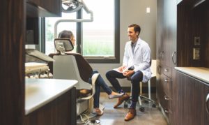 Dr Logan Smith and patient